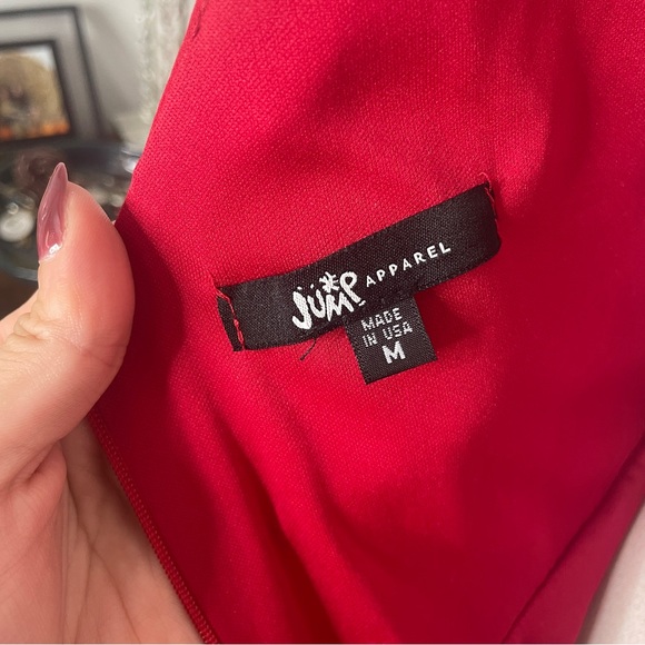 NWT Jump Apparel Red Low Back Evening Gown - Picture 5 of 6